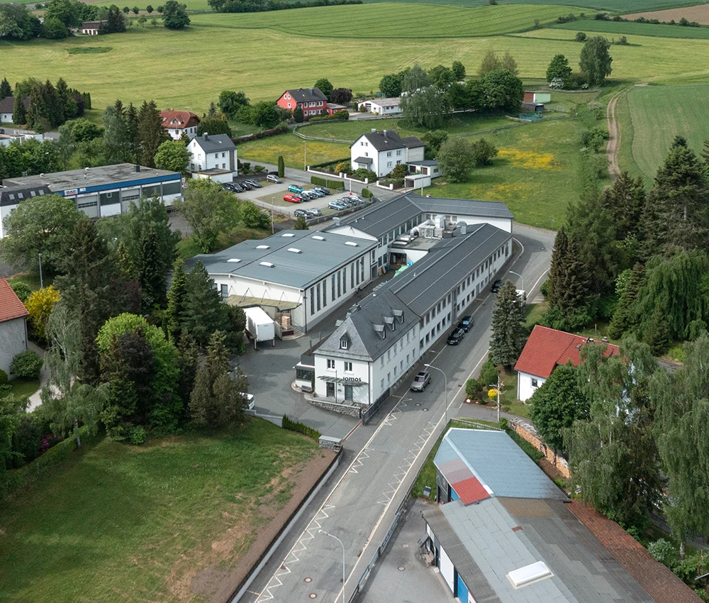Drohenbild vom Firmengebäude in Selbitz